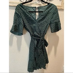 Green Polka Dot Sundress